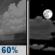 Tuesday Night: Showers likely and possibly a thunderstorm before 8pm.  Partly cloudy, with a low around 53. Chance of precipitation is 60%.