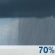Wednesday: Showers likely, with thunderstorms also possible after 2pm.  Partly sunny, with a high near 66. Chance of precipitation is 70%.